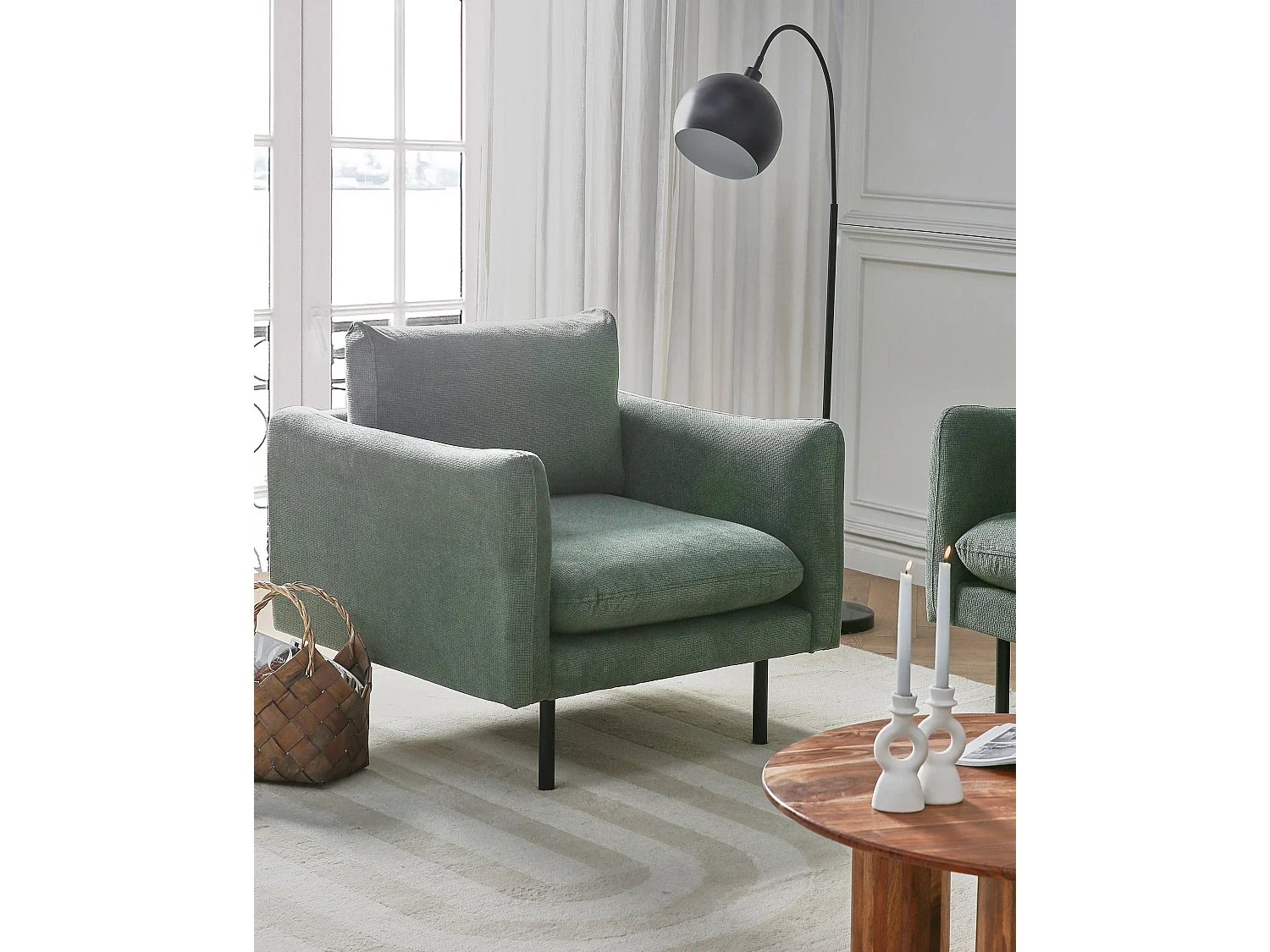 Fauteuil VINTERBRO Tissu Vert clair