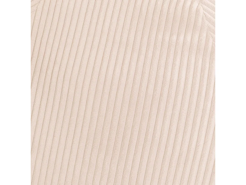 Beige peervormige ribfluwelen poef 80 x 70 cm