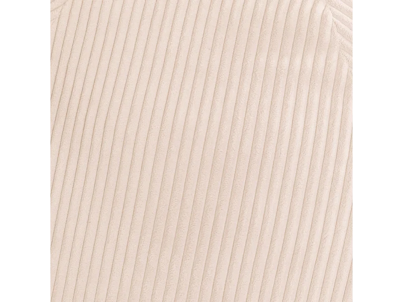 Beige peervormige ribfluwelen poef 80 x 70 cm