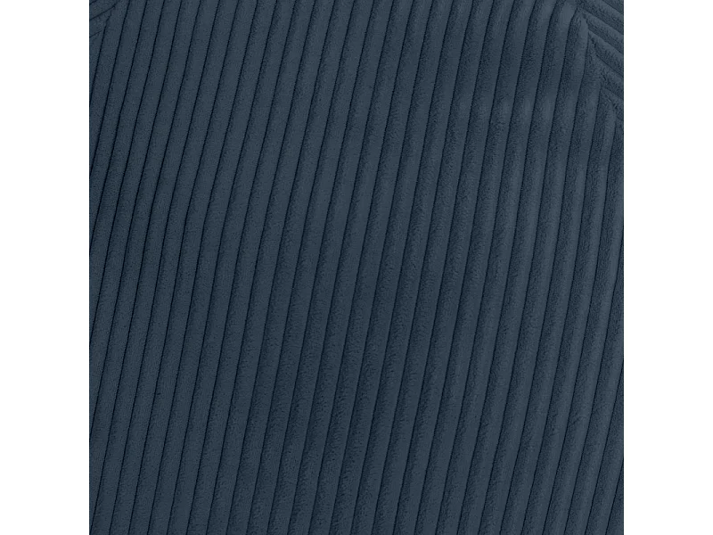 Donkerblauw peervormige ribfluwelen poef 80 x 70 cm