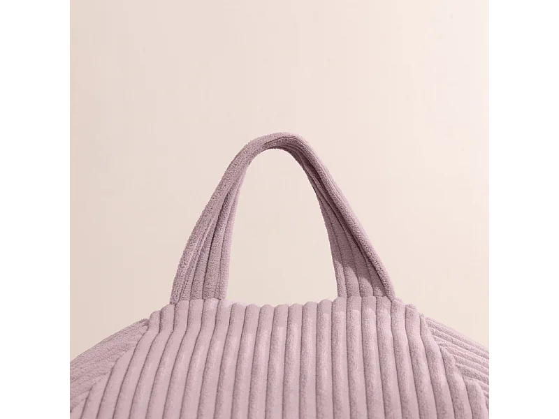 Parma viooltje peervormige ribfluwelen poef 80 x 70 cm