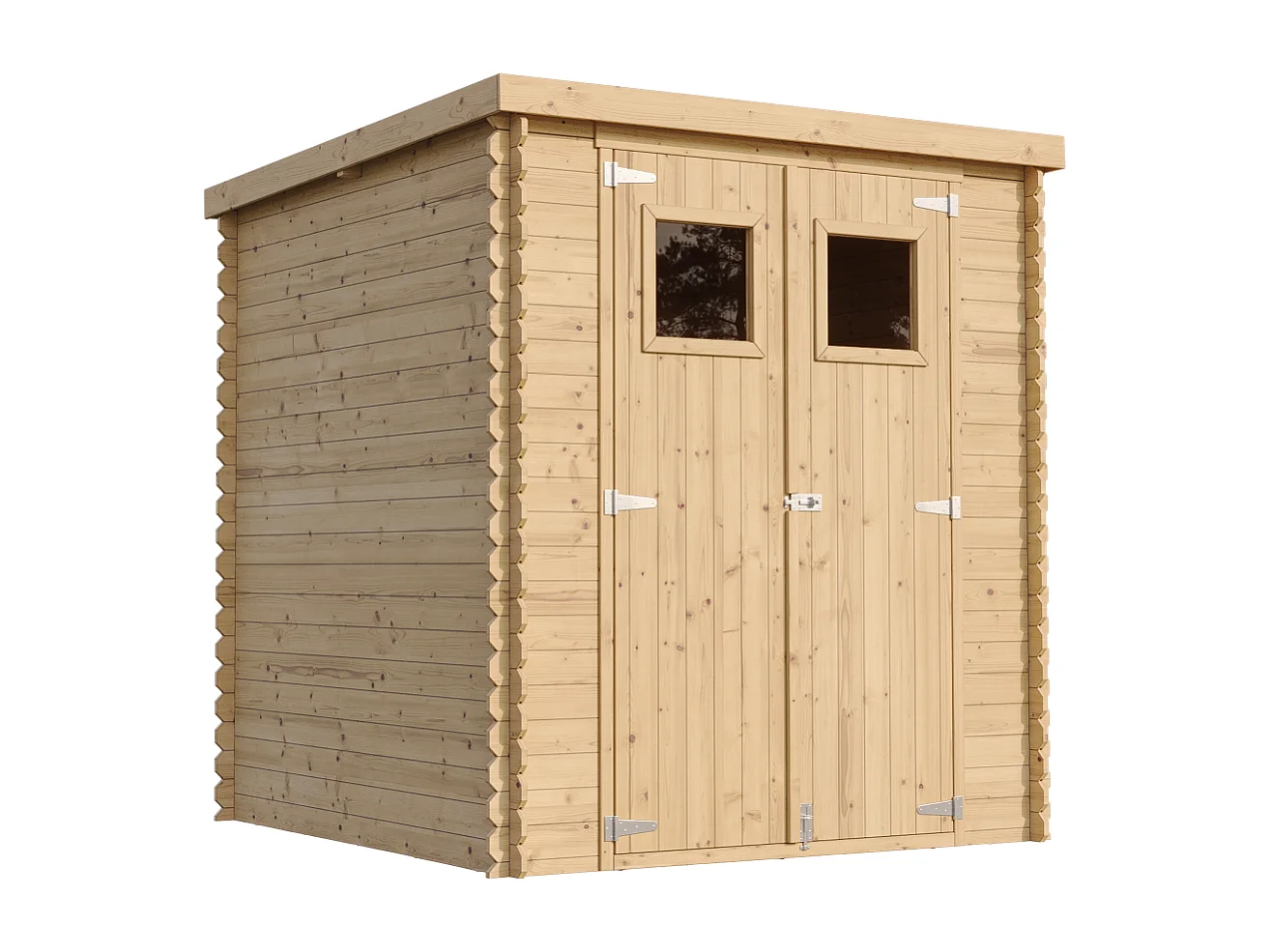 TIMBELA M309 Abri de jardin en bois - l204xL204xH200 cm/3.53 m2