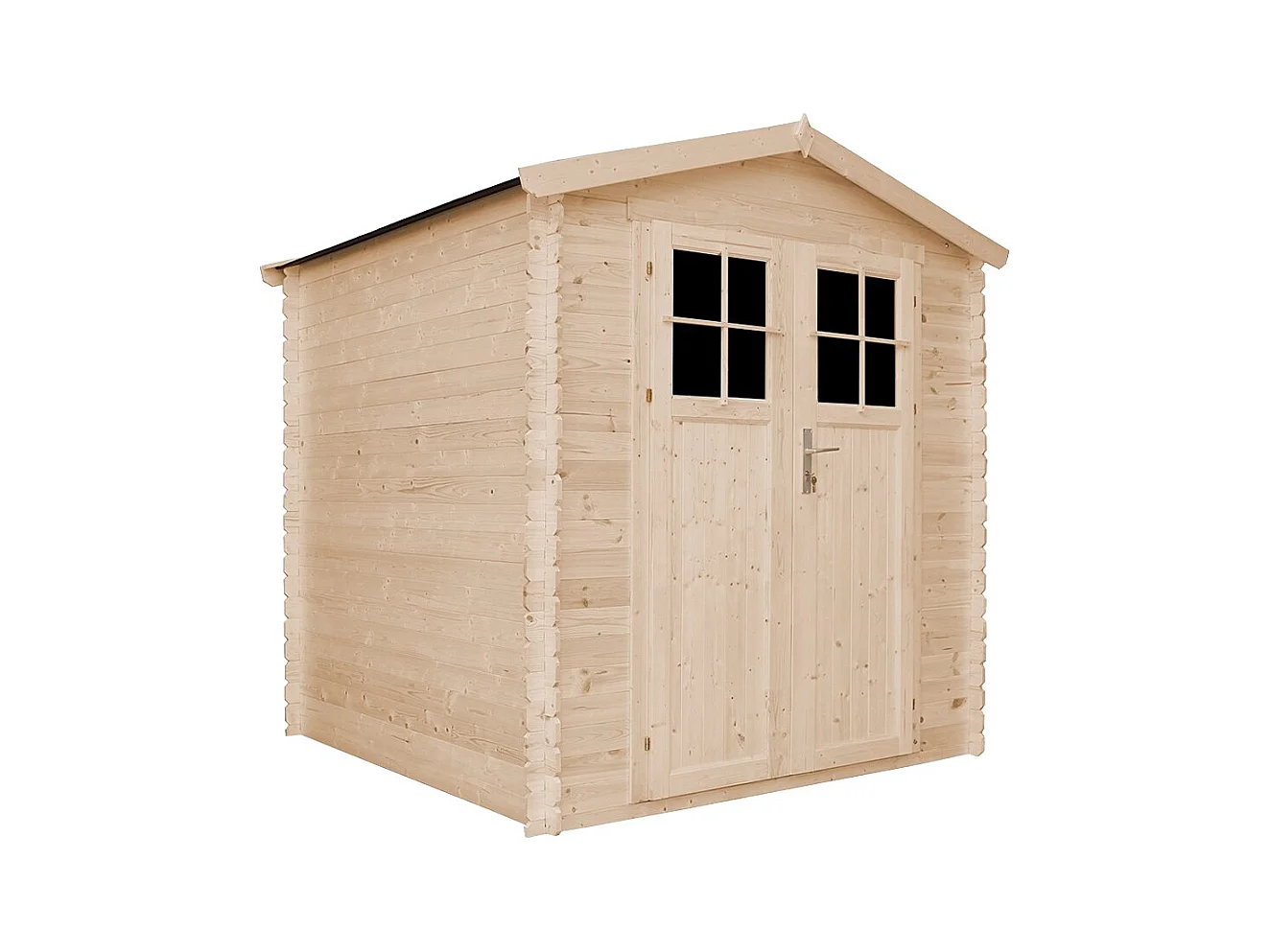 Abri de jardin en bois AVEC SOL TRAITÉ porte verrouillable de haute qualité -  3.53 m2 - TIMBELA M343F+M343G