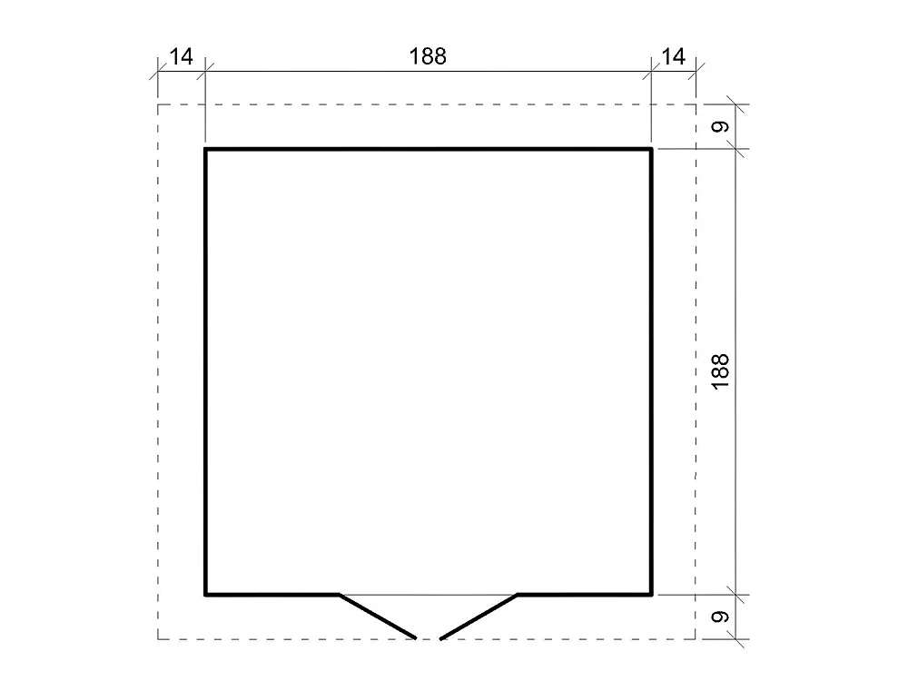 Abri de jardin en bois avec sol traité porte verrouillable de haute qualité -  3.53 m2 - M343F+M343G