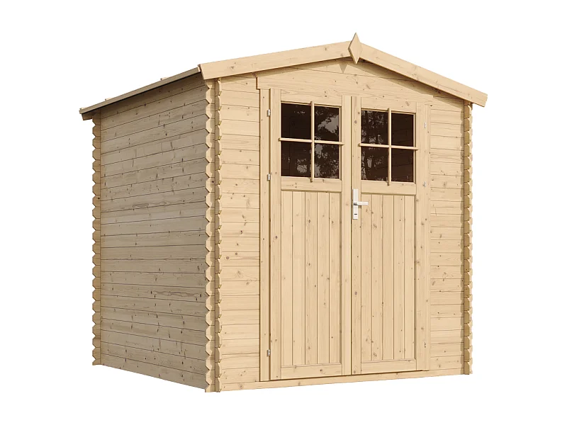 Houten tuinschuurtje met geimpregneerde vloer en  afsluitbare deur - 3.53 m² - M343F+M343G