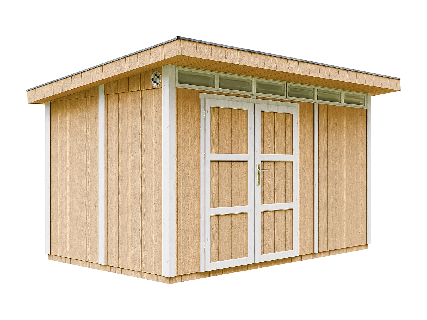 Gartenhaus premium qualität mit boden und bitumenfliesen - 8.7m² / B412xL279xH239 cm - M904A-HARVEST HONEY