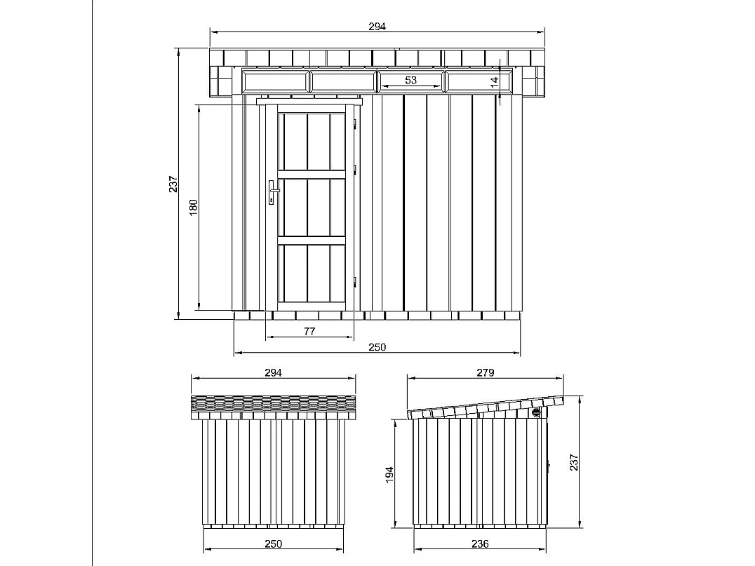 Abri de jardin qualité premium - 6m² /L294xL279xH237 cm - M903-TERRA BROWN