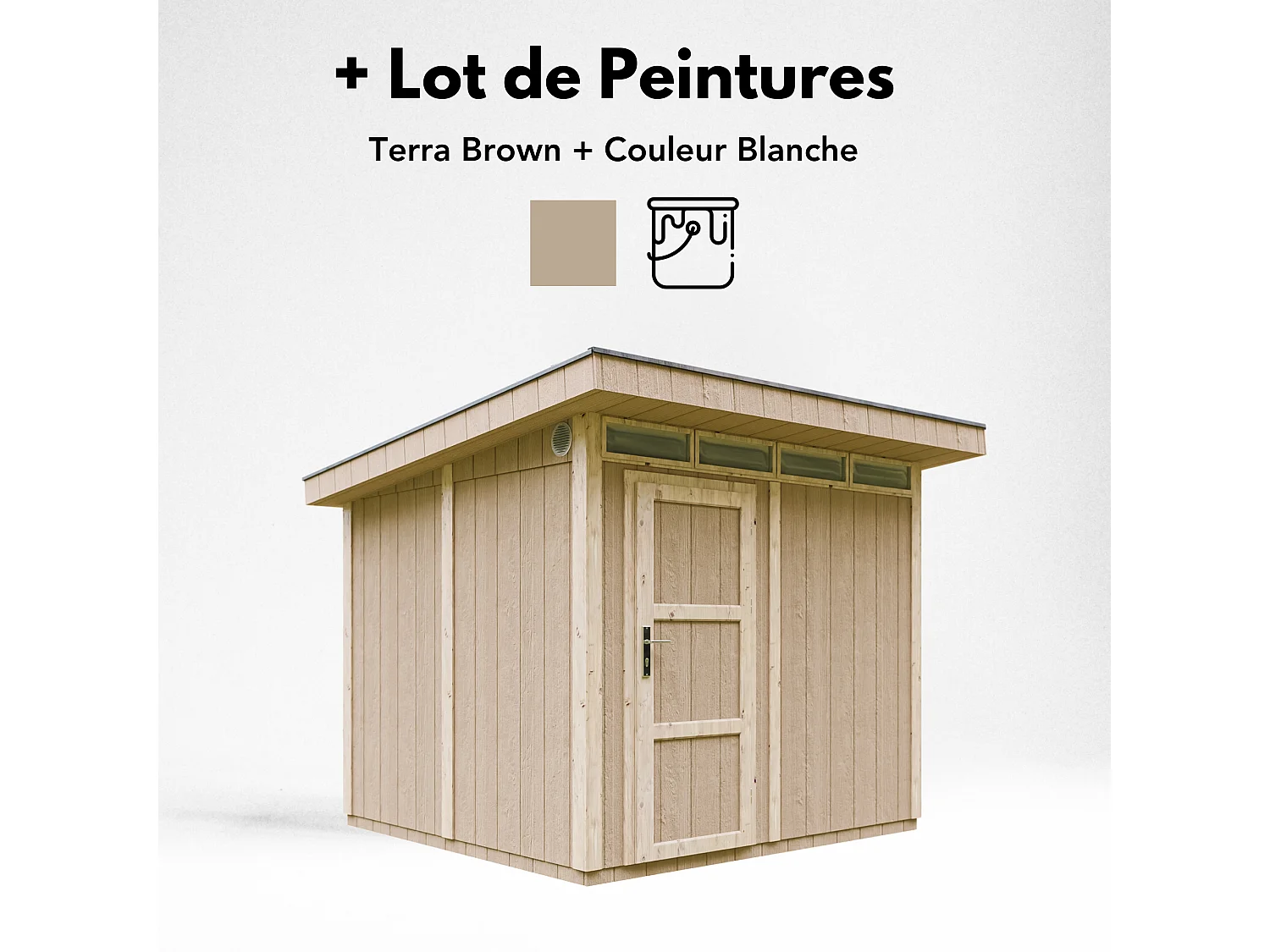 Abri de jardin qualité premium - 6m² /L294xL279xH237 cm - M903-TERRA BROWN