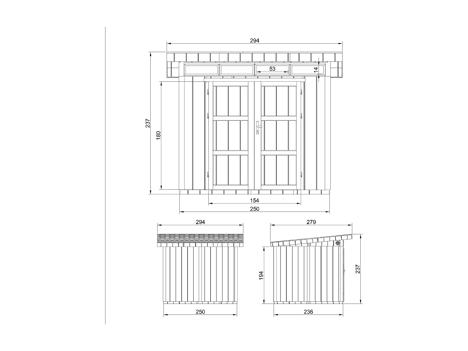 Abri de Jardin Qualité Premium 6m² /L294xL279xH237 cm - Timbela M903A-CAVERN STEEL