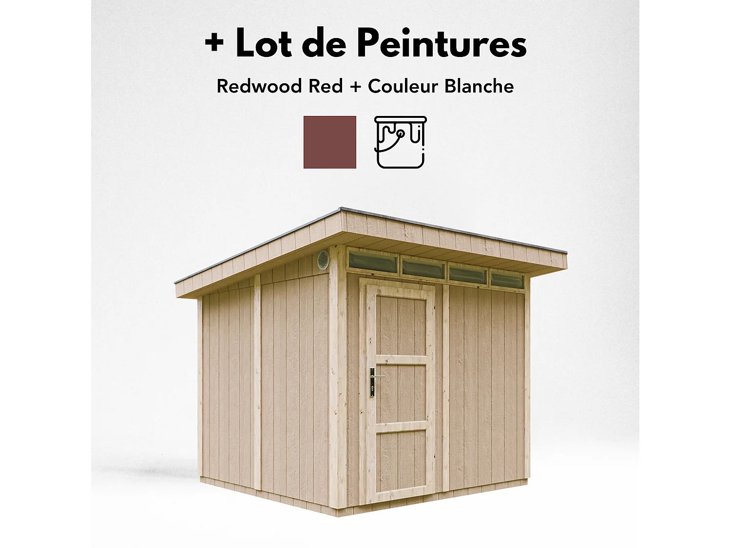 Abri de jardin qualité premium - 6m² /L294xL279xH237 cm - M903-REDWOOD RED