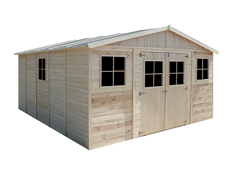 Holz Gartenschuppen - H246 x 418 x 522 cm/ 20 m² - IMBELA M333