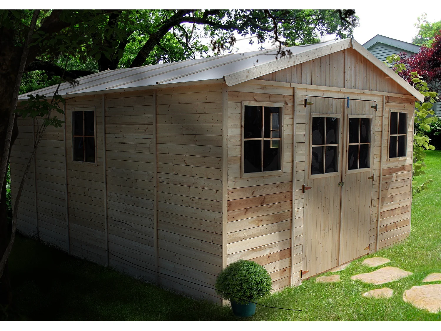 Cobertizo de madera - A246x418x522cm/20m2 - TIMBELA M333