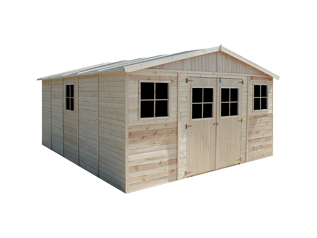 Abri de Jardin en Bois - H246x418x522 cm/20 m² - TIMBELA M333