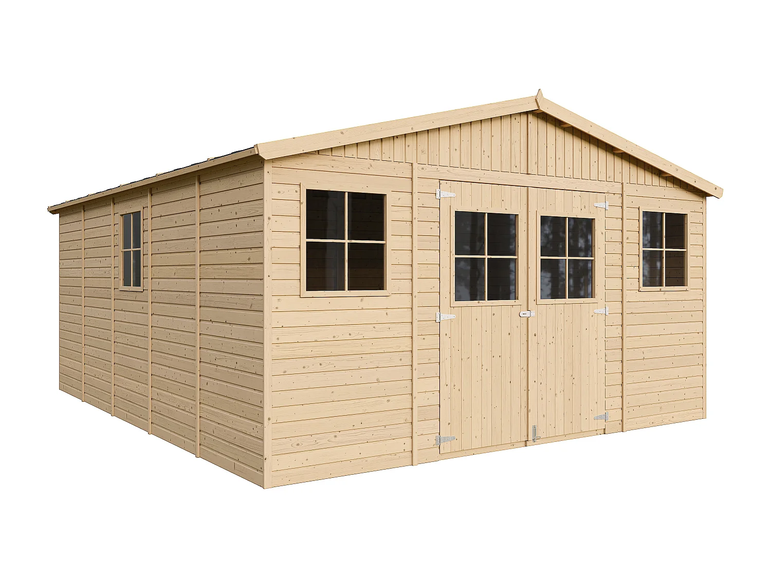 Abri de jardin en bois - H246x418x522 cm/20 m² - M333
