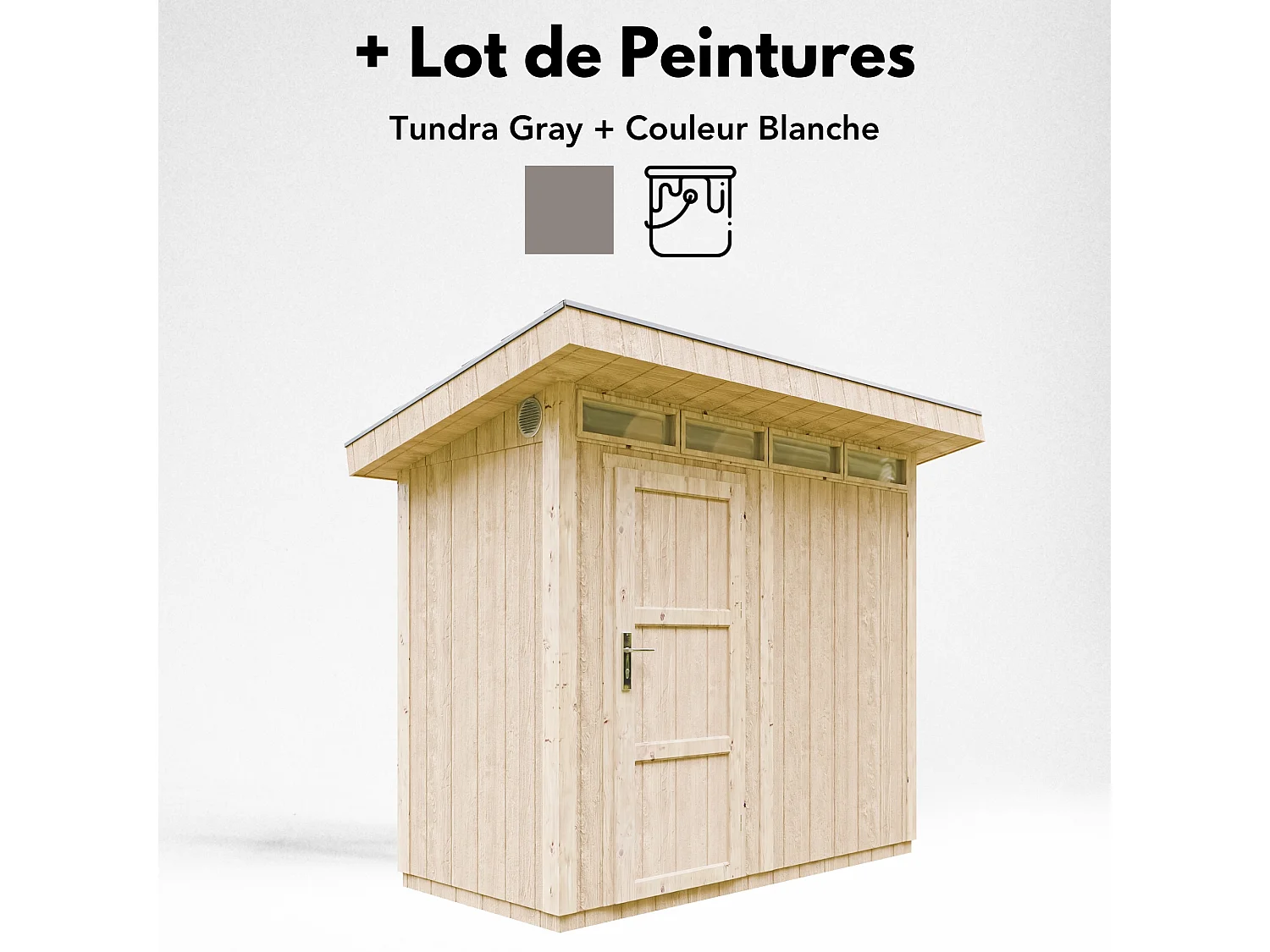 Gartenhaus premium qualität mit boden und bitumenfliesen - 3m² / B161xL294xH239 cm - M901-TUNDRA GREY