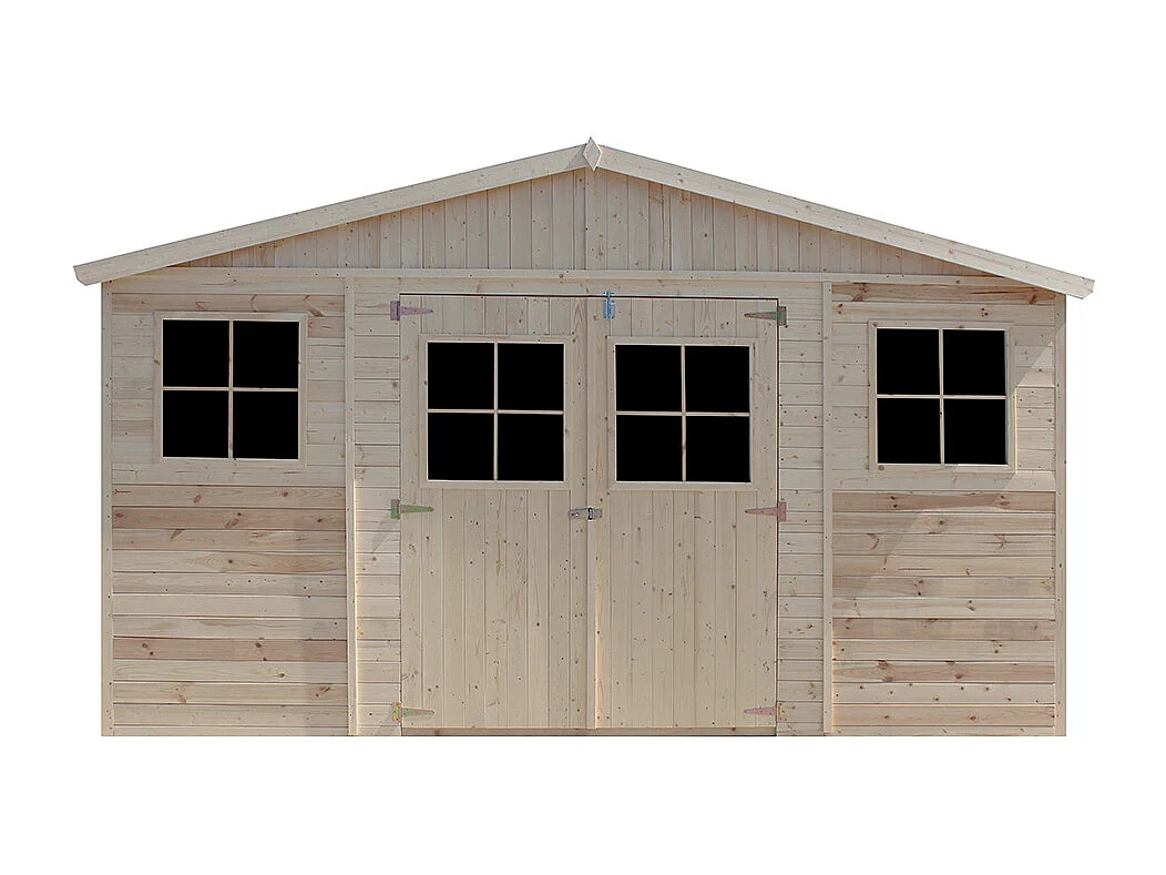 Timbela M333+M333G - Houten tuinschuurtje 20 m2 - 418 x 522 cm - met geimpregneerde vloer