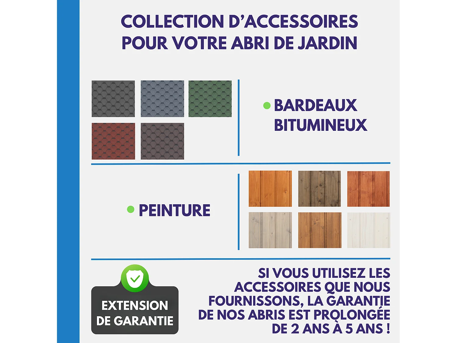 Abri de jardin en bois avec les planchers imprégné - H246x418x522 cm/20 m²- M333 +M333G