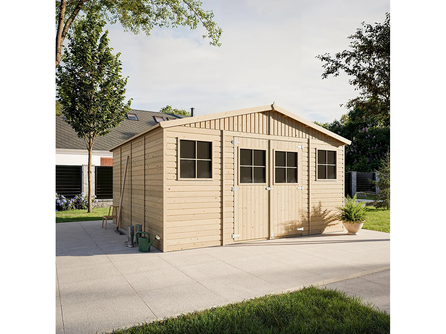 Cobertizo de madera para jardín - A246x418x420 cm/16m² - M330