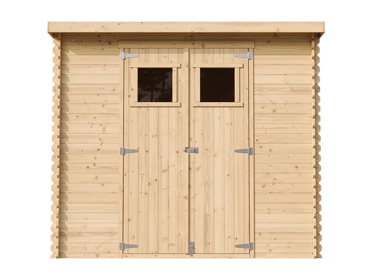 Abri de jardin en bois avec sol traité - l239xL142xH200cm/2.63 m2 - M310+M310G