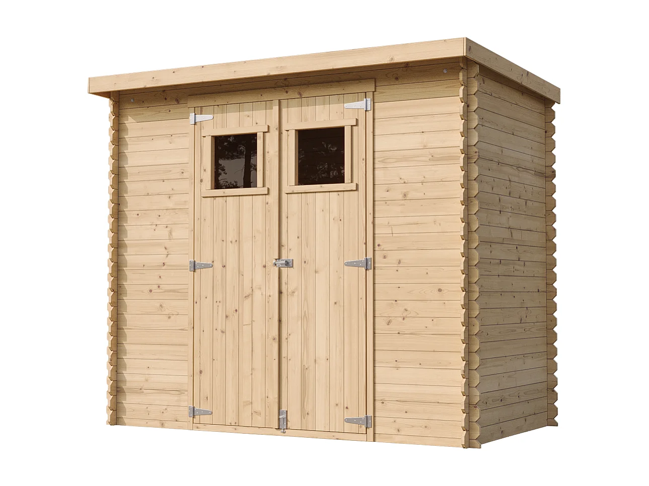 Abri de jardin en bois avec sol traité - l239xL142xH200cm/2.63 m2 - M310+M310G