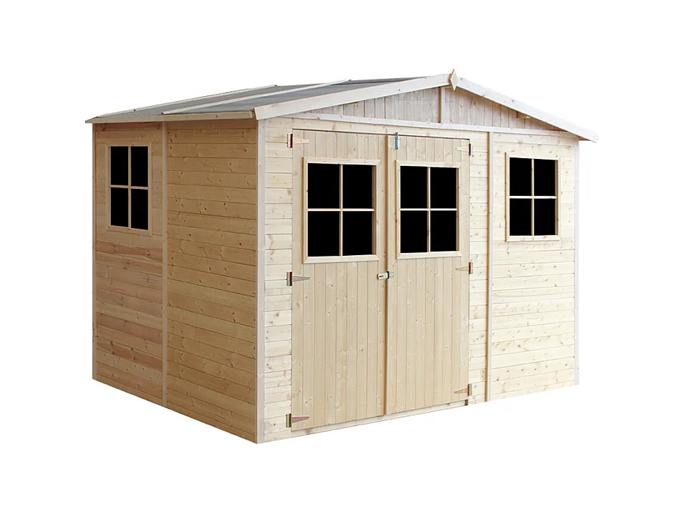Abri de Jardin en Bois - H226x324x216 cm/6 m²  - Timbela M334
