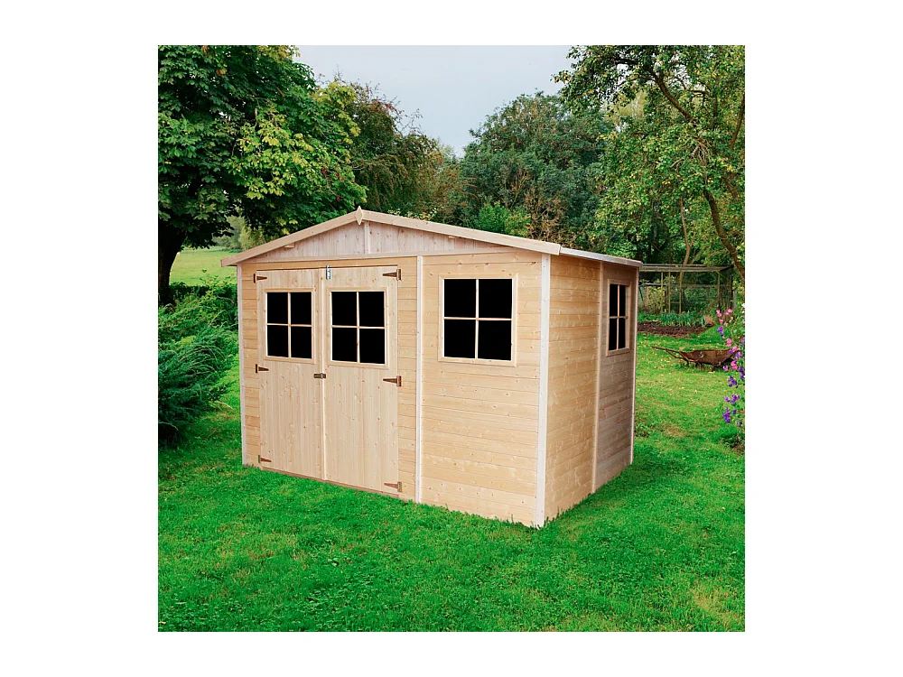 Abri de Jardin en Bois - H226x324x216 cm/6 m²  - Timbela M334