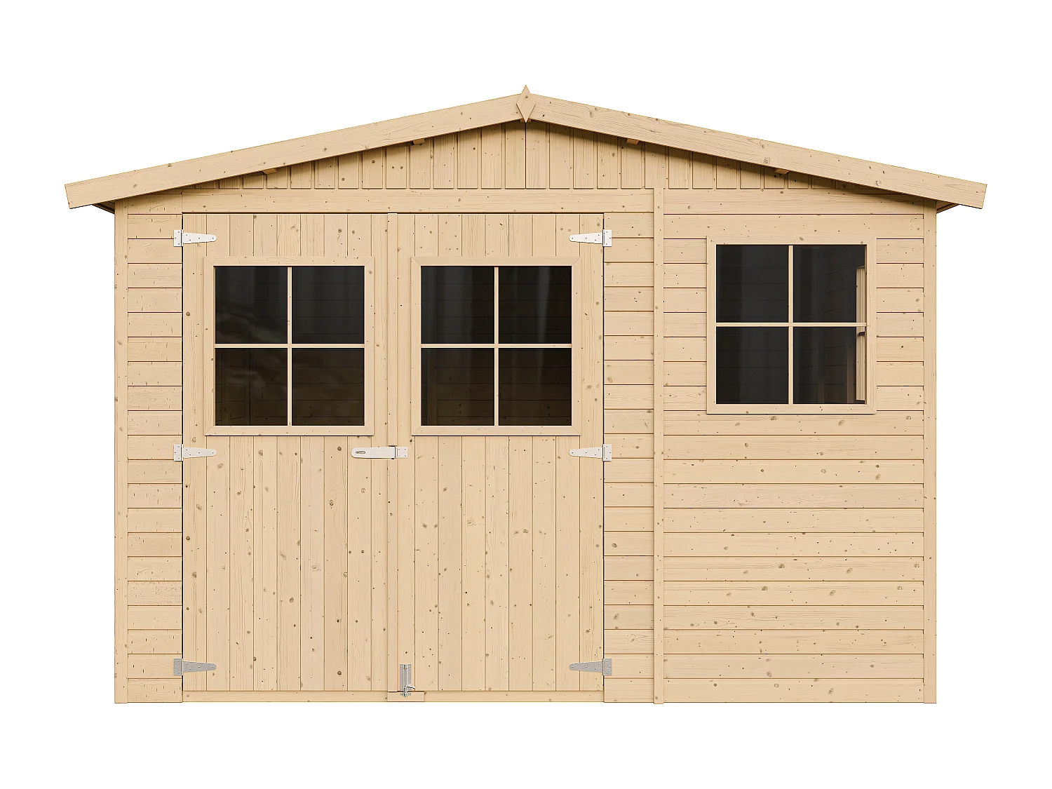 Houten tuinschuurtje met geimpregneerde vloer - 11 m² / 324x416xH232 cm - M336+M336G