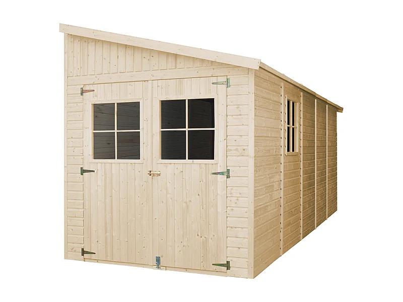Abri de Jardin en Bois (avec paroi latérale)- 10 m2 - TIMBELA M341A