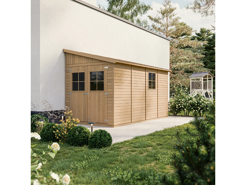 Houten tuinschuurtje zonder vloer (3 wanden) - 7.94m² - M340