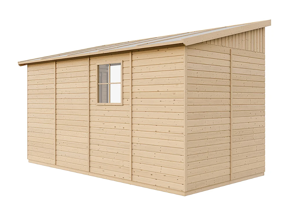 Houten tuinschuurtje zonder vloer (3 wanden) - 7.94m² - M340