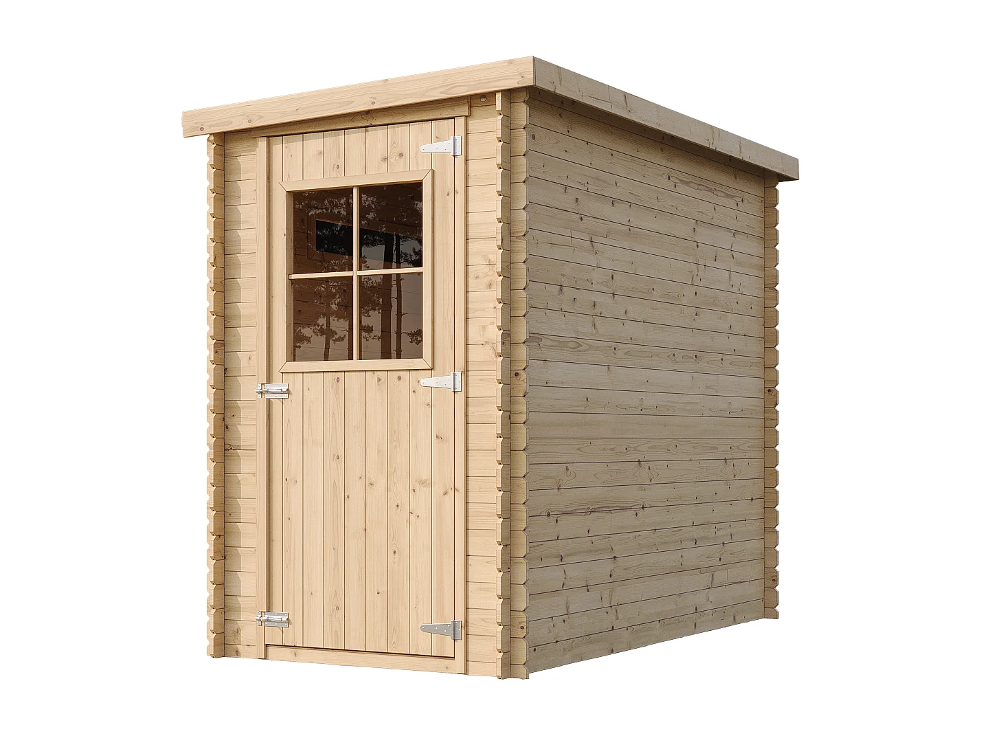 Abri de jardin en bois avec sol traité - l239xL144xH198 cm/2.63 m2 - M306+M306G