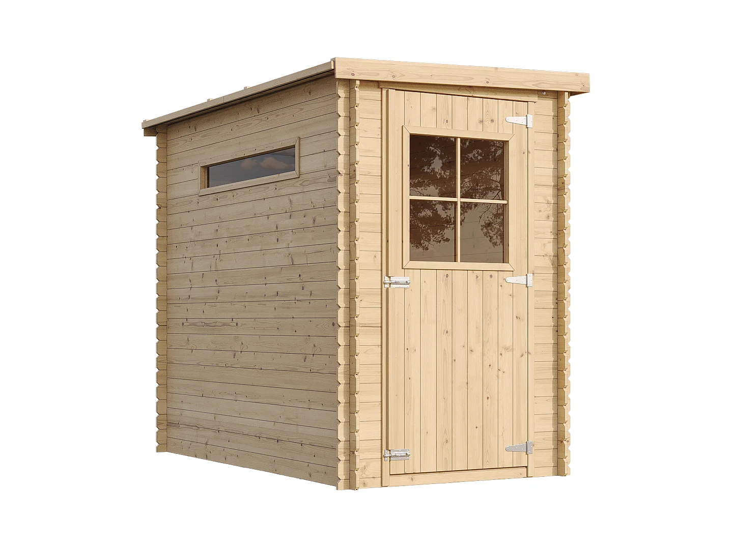 Abri de jardin en bois avec sol traité - l239xL144xH198 cm/2.63 m2 - M306+M306G