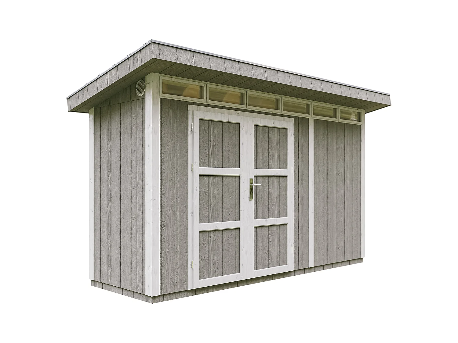 Abri de Jardin Qualité Premium 4m² /L161xL412xH239 cm - Timbela M902A-TUNDRA GREY