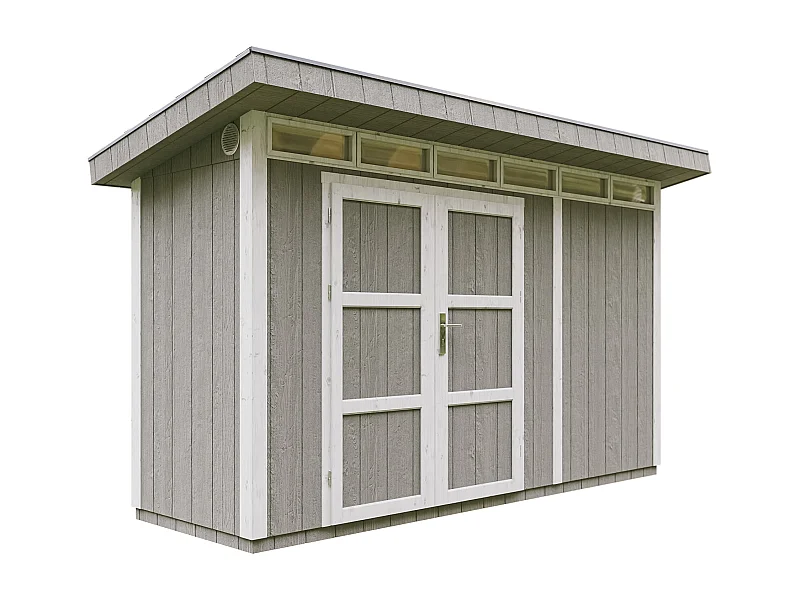 Abri de Jardin Qualité Premium 4m² /L161xL412xH239 cm - Timbela M902A-TUNDRA GREY
