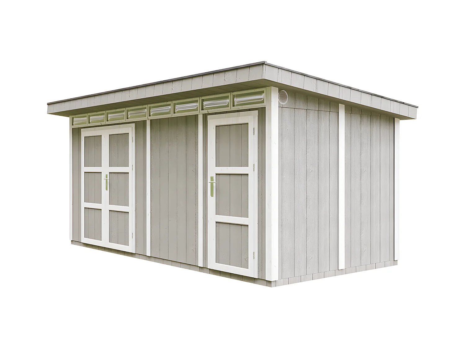 Abri de Jardin Qualité Premium 8.52+2.95 m² - Cabane de Jardin Exterieur Cabane de Jardin Exterieur - Garage Moto Exterieur Timbela M905C - TUNDRA GREY