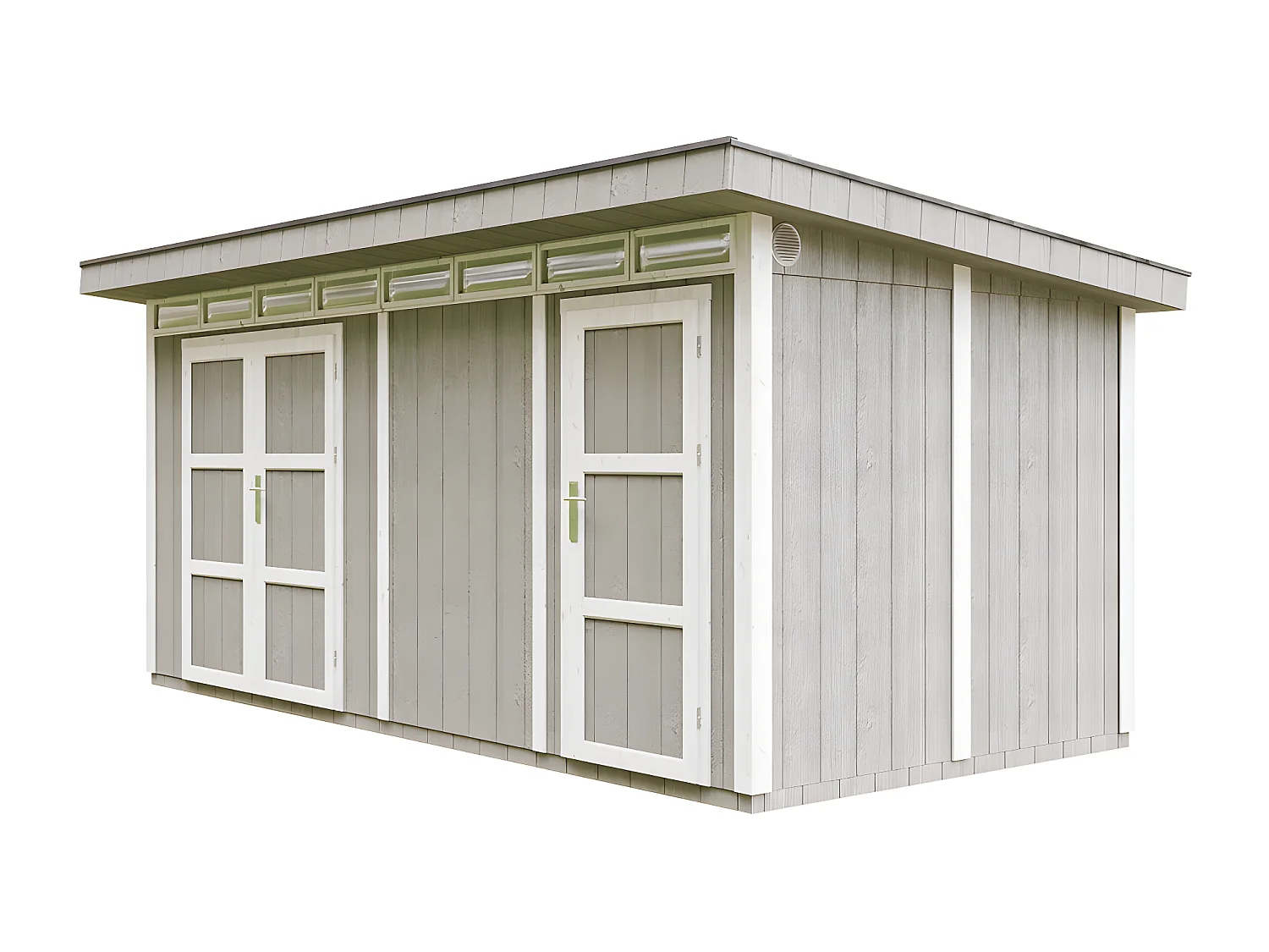 Abri de Jardin Qualité Premium 8.52+2.95 m² - Cabane de Jardin Exterieur Cabane de Jardin Exterieur - Garage Moto Exterieur Timbela M905C - TUNDRA GREY