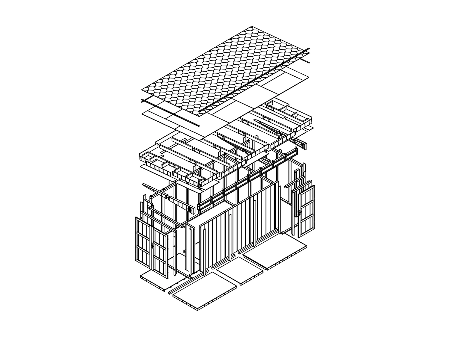 Abri de jardin qualité premium - 8.52+2.95 m² - cabane de jardin exterieur cabane de jardin exterieur - garage moto exterieur - M905C - TUNDRA GREY