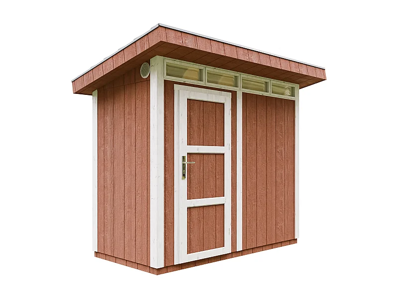 Gartenhaus Premium Qualität 3m² mit Boden und Bitumenfliesen - Geräteschuppen B161xL294xH239 cm - Gartenhütte TIMBELA M901 - REDWOOD RED