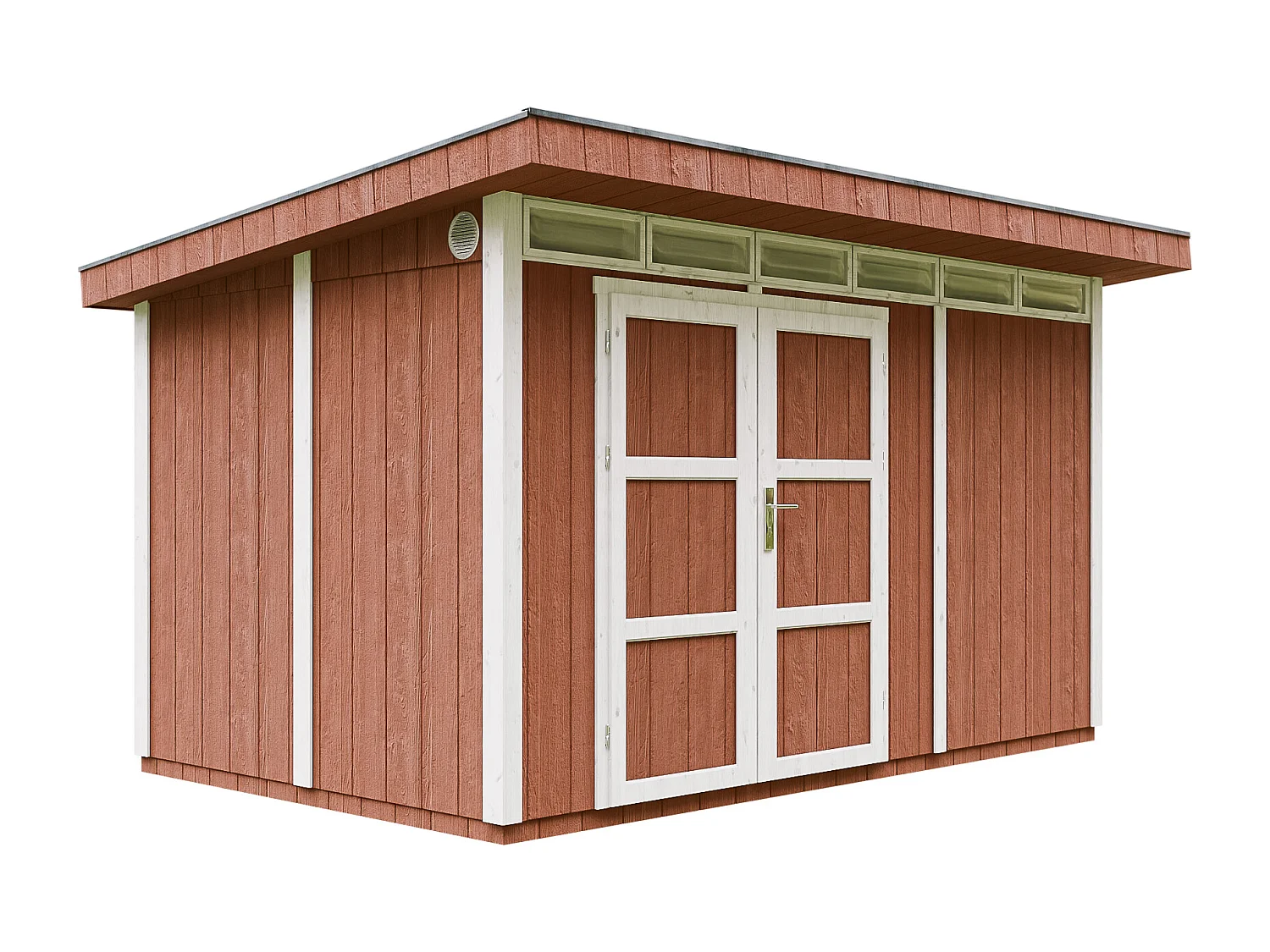 Abri de jardin qualité premium - 9m² / L412xL279xH237 cm - M904A-REDWOOD RED