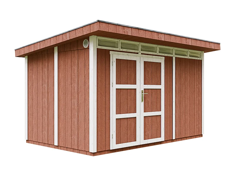 Abri de Jardin Qualité Premium 9m² / L412xL279xH237 cm - Timbela M904A-REDWOOD RED