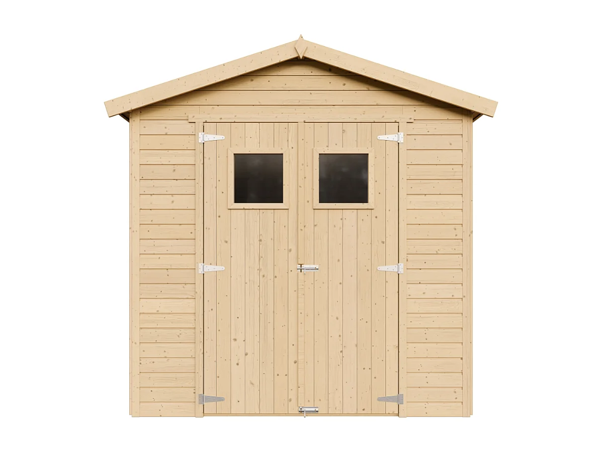 Abri de jardin en bois les planchers imprégné - H228x222x233 cm/4,2 m² - M351+M351G