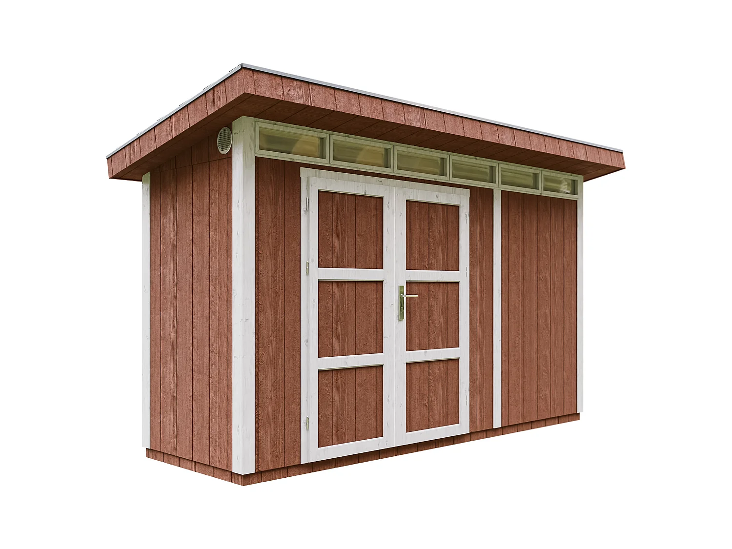 Abri de Jardin Qualité Premium 4m² /L161xL412xH239 cm - Timbela M902A-REDWOOD RED