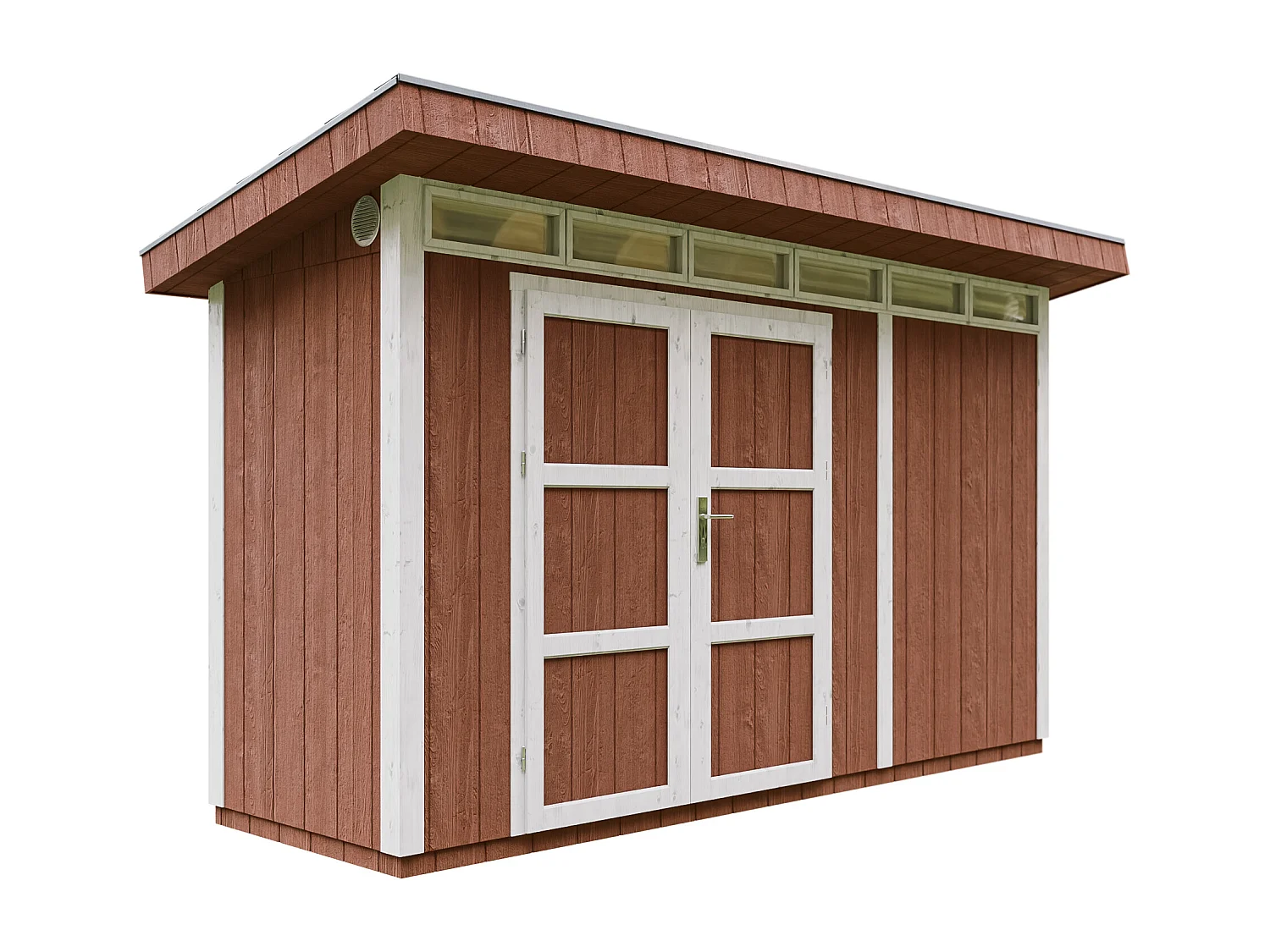 Abri de jardin qualité premium - 4m² /L161xL412xH239 cm - M902A-REDWOOD RED
