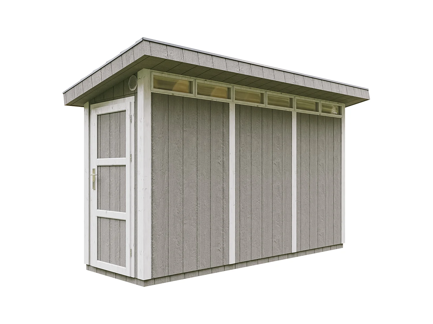 Caseta de jardín de CALIDAD PREMIUM 4,3m²-L161xW411cm - TIMBELA M902-TUNDRA GREY