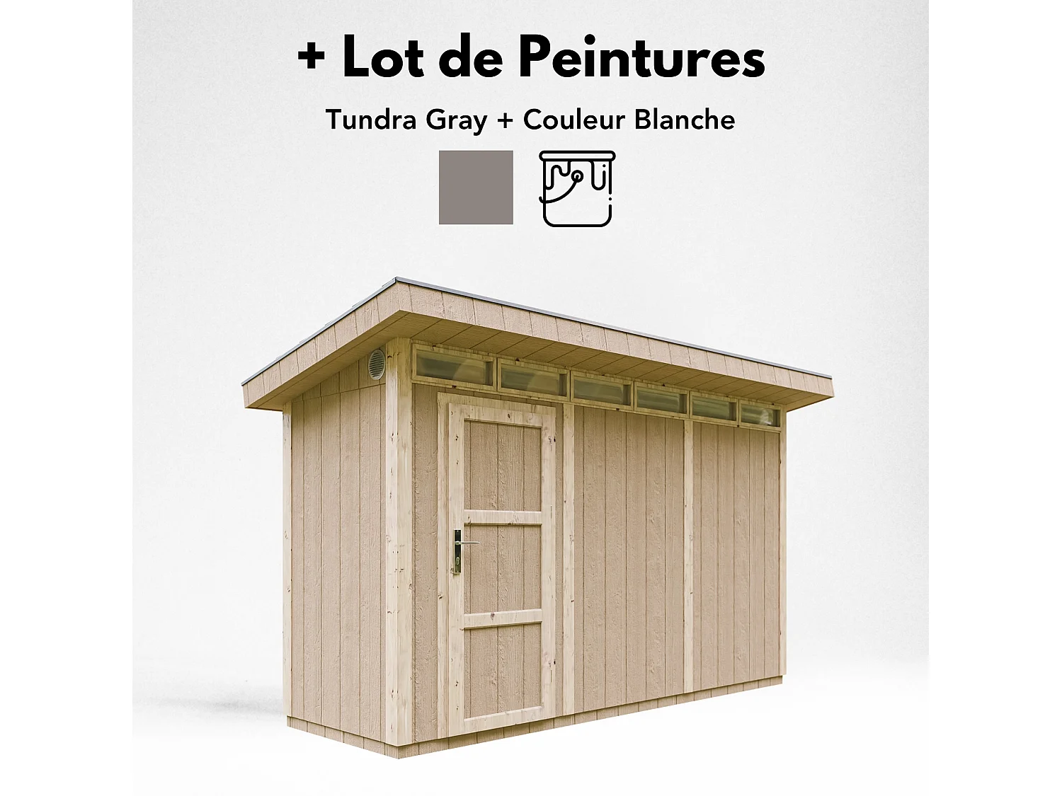 Abri de jardin qualité premium - 4m² /L161xL412xH239 cm - M902-TUNDRA GREY