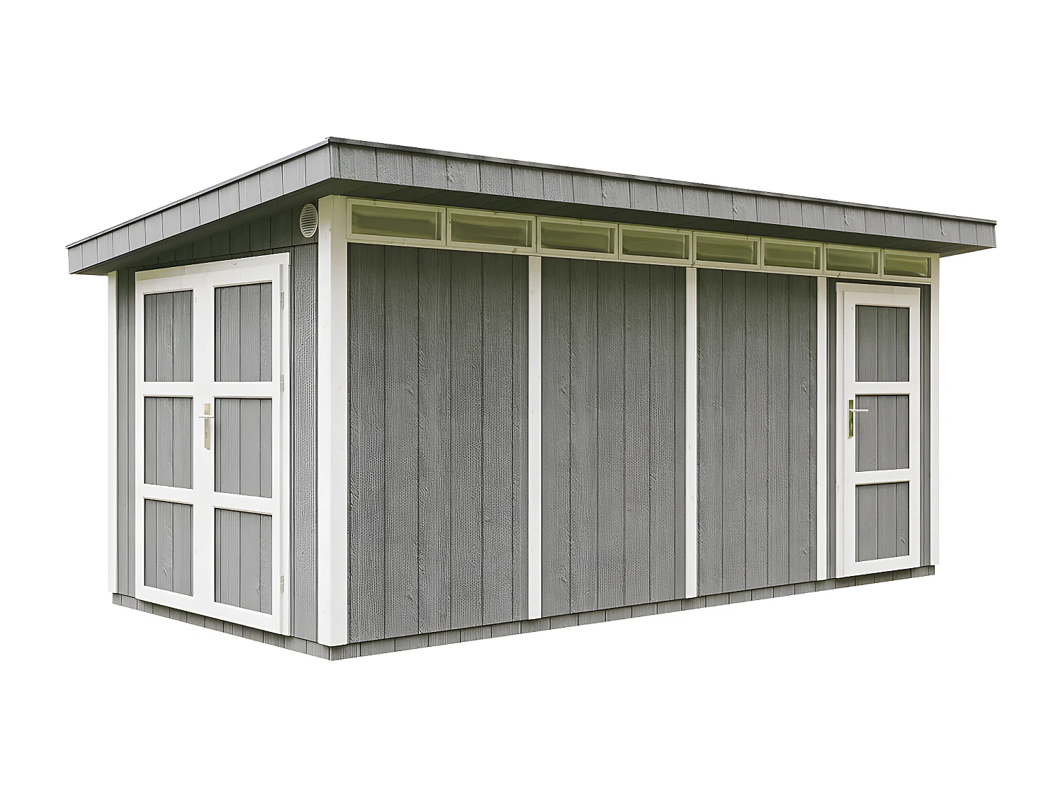 Gartenhaus Premium Qualität 8.52+2.95 m² mit Boden und Bitumenfliesen - Geräteschuppen B530xL279xH237 cm - Motorradgarage, Gartenhütte TIMBELA M905C - CAVERN STEEL