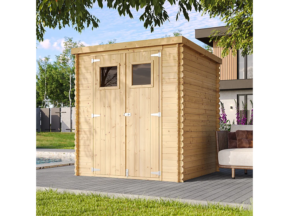 Casetta da giardino in legno con pavimento trattato - 3.53 m² - M309+M309G