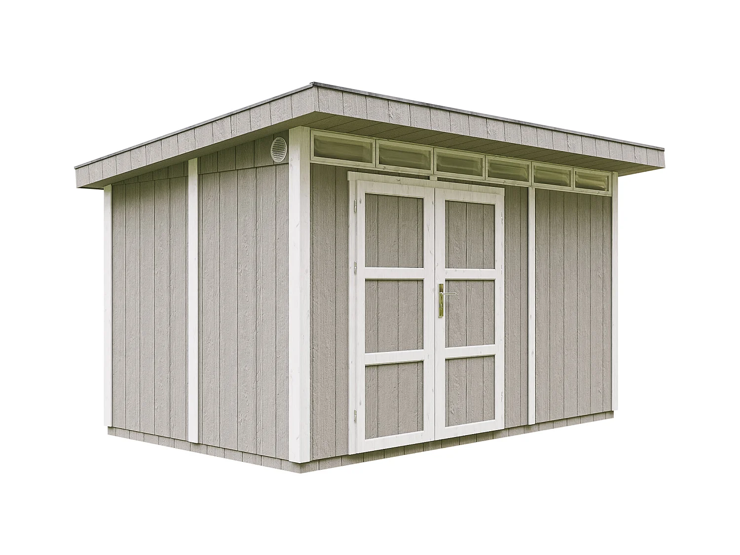 Timbela - Tuinhuis op houtbasis - M904A-TUNDRA GREY - LP SmartSide 8,7m2 /412x279xH237 cm