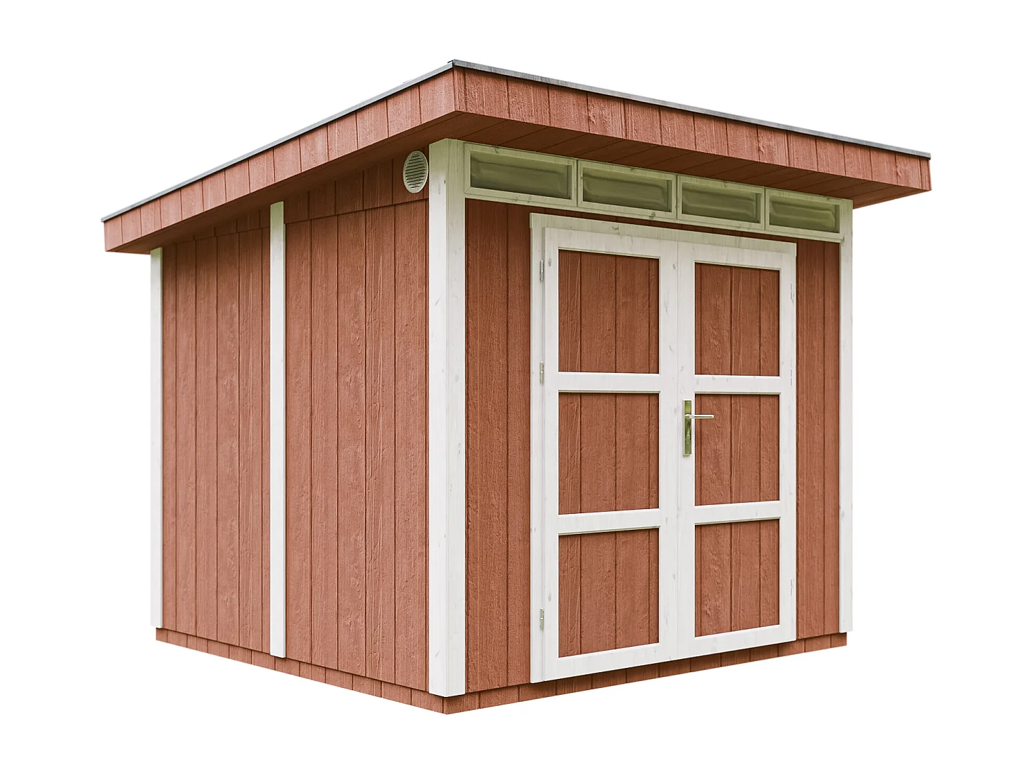 Gartenhaus premium qualität mit boden und bitumenfliesen - 5.9m² / B279xL293xH239 cm - M903A-REDWOOD RED