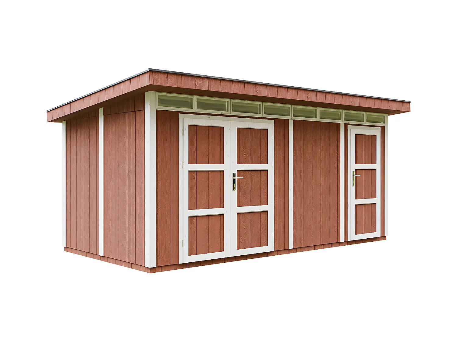 Abri de Jardin Qualité Premium 8.52+2.95 m² - Cabane de Jardin Exterieur Cabane de Jardin Exterieur - Garage Moto Exterieur Timbela M905C - REDWOOD RED